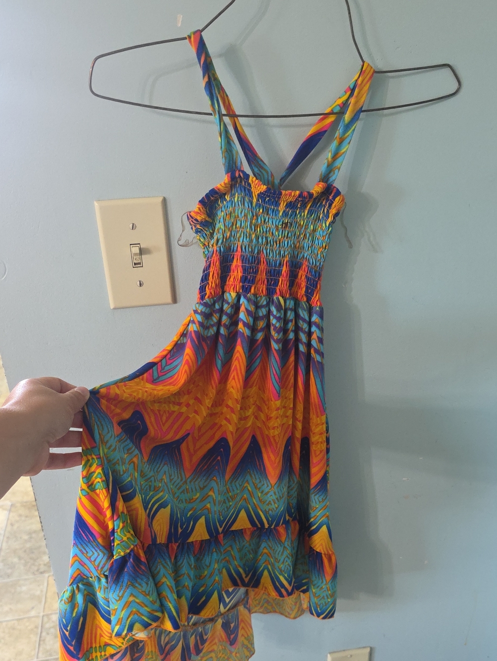 The Girls Multicolor Smocked Strap Sundress